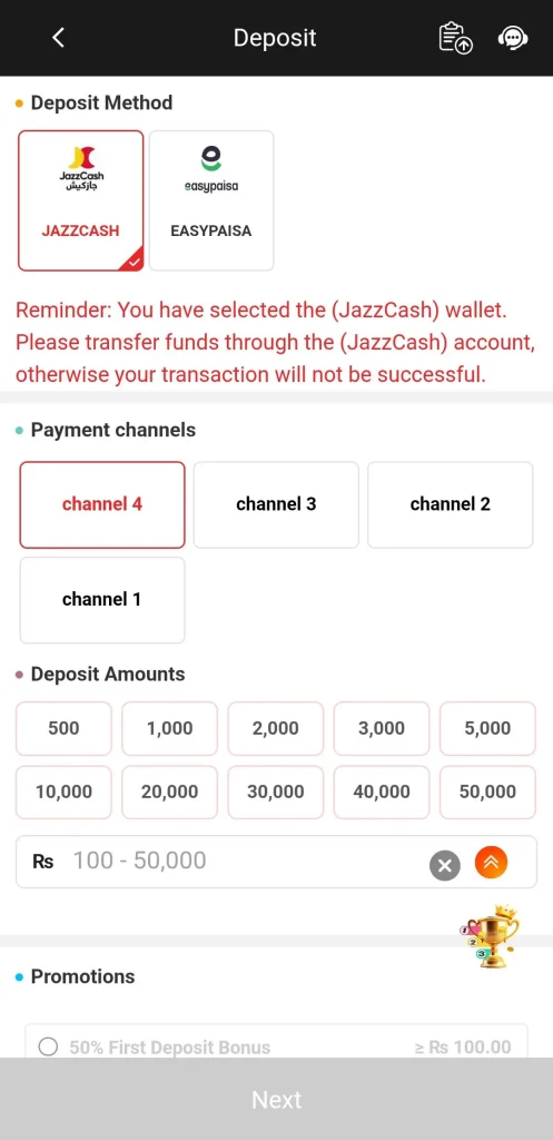 9999 game deposit and withdrawal